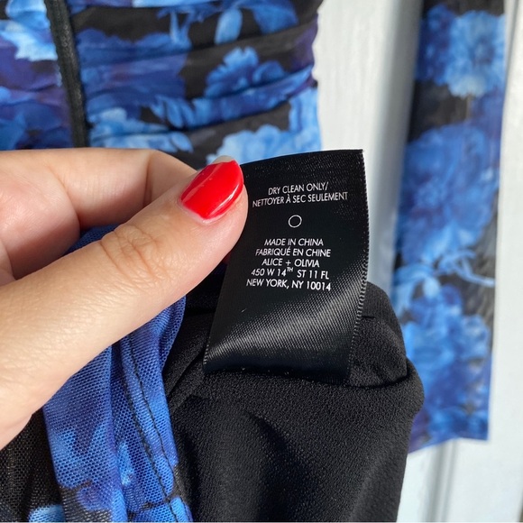 NWT Alice + Olivia Delora Turtleneck Mesh Dress 0 - Picture 10 of 10